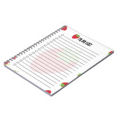 Carnet Cute Strawberry To-Do List Notepad (Côté gauche)