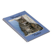 Carnet Cute Tabby Cat Photo Nom personnalisé (Côté Droit)