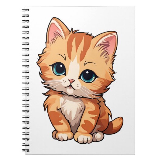 Carnet Cute tabby Chat (Devant)