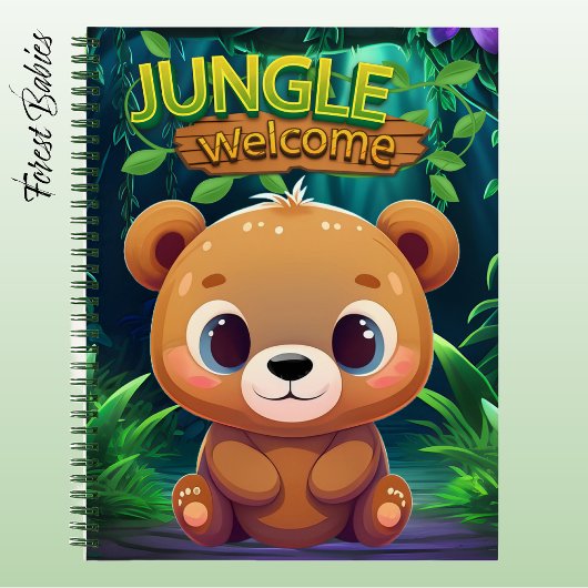Carnet Cute Teddy Bear Jungle Welcome Animal Wildlife 🐻