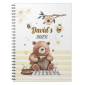 Carnet  Cute teddy bear school notebook with jar of honey (Devant)