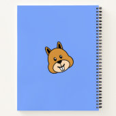 Carnet Cute tête d'écureuil | Monogramme simple de nom de (Dos)