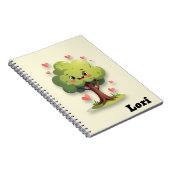 Carnet Cute Tree Love Red Hearts Spiral Notebook  (Côté Droit)