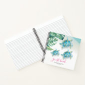 Carnet Cute Tropical Baby shower Invité Réserver Sea Turt (Intérieur)