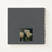 Carnet Cute Tulipes blanches Aurelius Wisdom QuoteJournal (Dos)