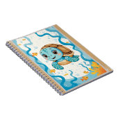 Carnet Cute Turtle Notebook, Ocean Theme Journal, Kawaii  (Côté Droit)