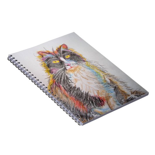 Carnet Cute Tuxedo Chat Dessin d'art Chats (Côté Droit)