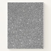 Carnet Cute Unicorn Argent Parties scintillant Sketchbook (Dos)