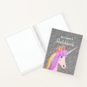 Carnet Cute Unicorn Argent Parties scintillant Sketchbook (Intérieur)