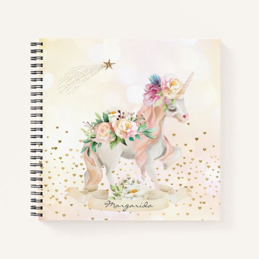 Carnet Cute Unicorn Girl Sketchbook (Devant)