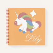 Carnet Cute Unicorn Prancing Sparkle Burn Design (Devant)