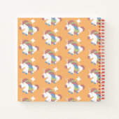 Carnet Cute Unicorn Prancing Sparkle Burn Design (Dos)