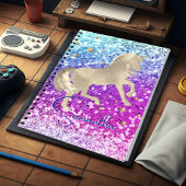 Carnet Cute unicorn rose Parties scintillant arc-en-ciel