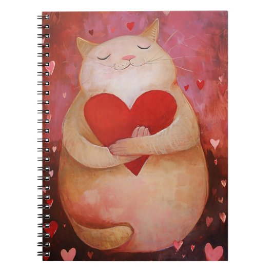 Carnet Cute Valentine Chat (Devant)