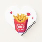 Carnet Cute Valentine French Fries Pun (Dos)