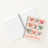 Carnet Cute Valentine Motif de coeur (Intérieur)
