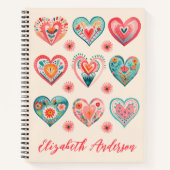 Carnet Cute Valentine Motif de coeur (Devant)