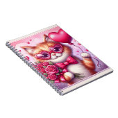 Carnet Cute Valentine's day cat/chaton (Côté Droit)