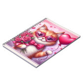 Carnet Cute Valentine's day cat/chaton (Côté gauche)