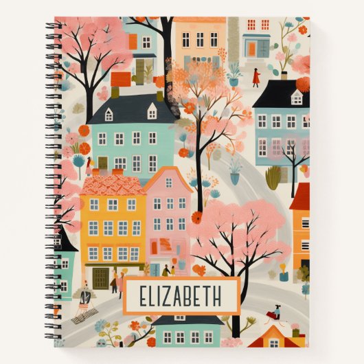 Carnet Cute Village House Motif (Devant)