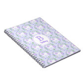Carnet Cute violet Unicorn Motif personnalisé (Côté Droit)