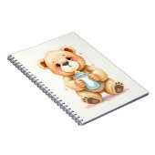 Carnet Cute Watercolor Baby Teddy Bear Illustration  (Côté Droit)