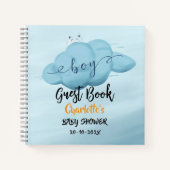 Carnet Cute Watercolor Cloud Baby Boy Shower Guest Book (Devant)