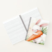 Carnet Cute Watercolor Spring Bunny Carrot (Intérieur)