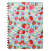 Carnet Cute Watercolor Strawberry Seamless Pattern (Devant)