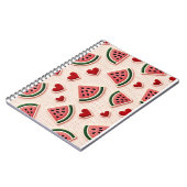 Carnet Cute Watermelon & Hearts Pattern Aesthetic School (Côté gauche)
