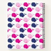 Carnet Cute Whales, Pattern of Whales, Sea Animals (Dos)