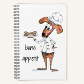 Carnet Cute Whimsical Chien Chef Recette (Recto)