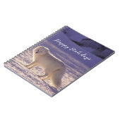 Carnet Cute White Arctic Fox neige hiver Photographie (Côté gauche)