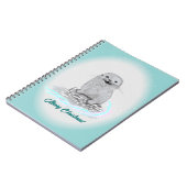 Carnet Cute White Baby Sea Otter , Merry Christmas (Côté gauche)