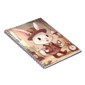 Carnet Cute White Rabbit Wonderland Whimsical Timekeeper (Côté Droit)