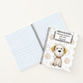 Carnet Cute White Storybook Puppy on Paws Arrière - plan (Intérieur)