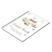 Carnet Cute Winter Arctic Cow Baby Shower Guest Book (Côté gauche)