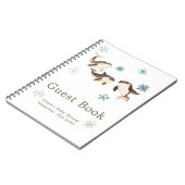 Carnet Cute Winter Arctic Whale Baby Shower Guest Book (Côté gauche)