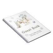 Carnet Cute Winter Arctic Wolf Baby Shower Guest Book (Côté Droit)