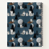 Carnet Cute Wolf Pack Woodland Night Sky Moon (Dos)