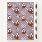 Carnet Cute Woodland Winter Fox Motif rose (Dos)