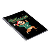 Carnet Cute Xmas Sloth Santa Hat Christmas Sloth - Tree L (Côté Droit)