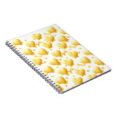Carnet Cute Yellow Hearts Pattern Spiral Notebook (Côté Droit)