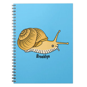 Carnet Cute yellow snail cartoon