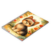 Carnet Cute Yorkshire Terrier Puppy with Red Bow (Côté gauche)