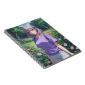 Carnet Cutesy Anime Girl aux cheveux pourpres (Côté Droit)