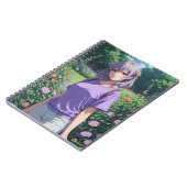 Carnet Cutesy Anime Girl aux cheveux pourpres (Côté gauche)