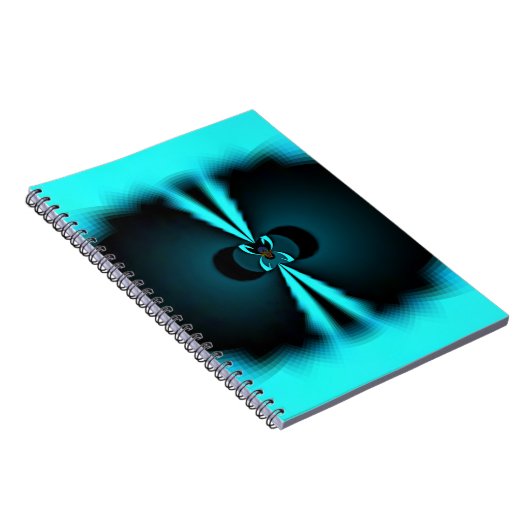 Carnet Cyan et Black Abstrait Art Print (Côté Droit)