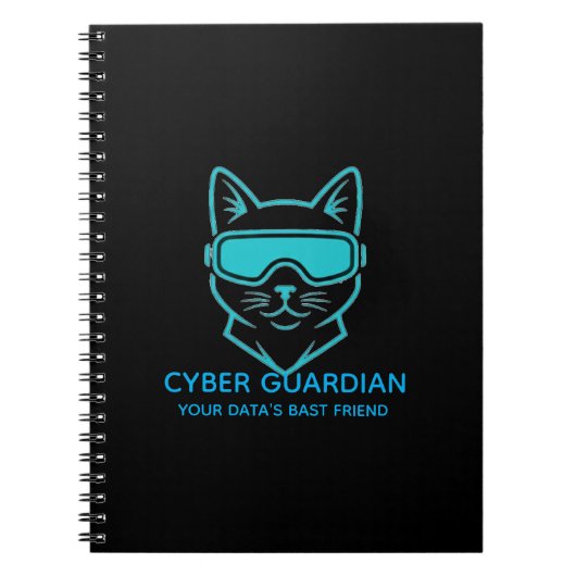 Carnet Cyber Guardian Neon Cat - Professional Tech & Codi (Devant)