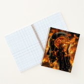 Carnet Cybernetic Phoenix Fire Dark Sci Fi Gamer (Intérieur)